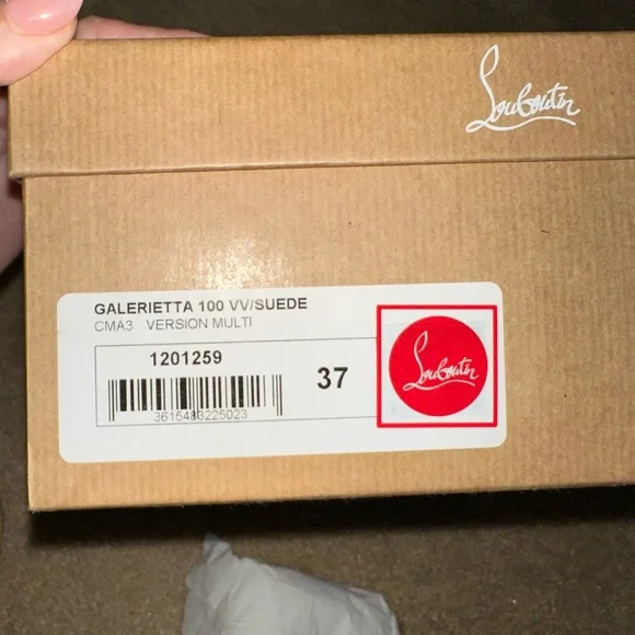 Christian Louboutin Suede Calfskin Studded Galerietta 100 heel Multicolor - Picture 8 of 10